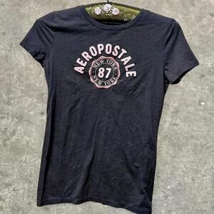 Aeropostale y2k aero nostalgic classic crew shirt sz medium  grey pink
